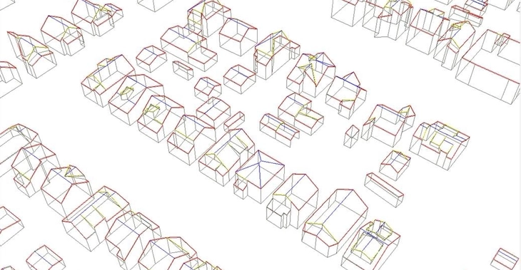 3d buildings set based on LIDAR data processing